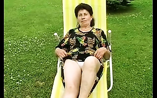 Granny marie gets screwed hard by the pool