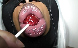 This is dslaf- dominican lipz asmr lollipop sucking with gumshoe sucking bazoo
