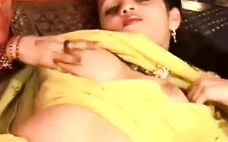 Hindu Hotty in Yellow Saree Tease