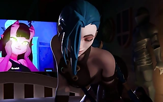 Association of Legends - Night Seniority TV with Jinx (Clothed Version) (Animation with Sound)