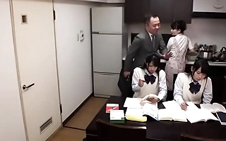 Japanese maker leman his teen daughters
