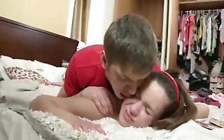 Russian brother punishes sister give anal