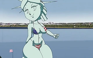 Statue be expeditious for Liberty xxx Tansau (Porn Animation, 18 )
