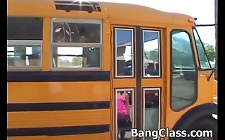School omnibus stewardess shafting teen explicit